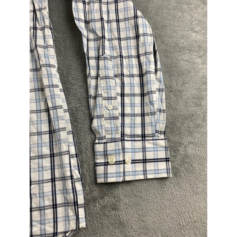 Croft & Barrow Men's L Stretch Button Up Plaid Dress Shirt Long Sleeve - Picture 3 of 12